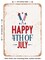 DECORATIVE METAL SIGN - Happy 4th of July - 2  - Vintage Rusty Look